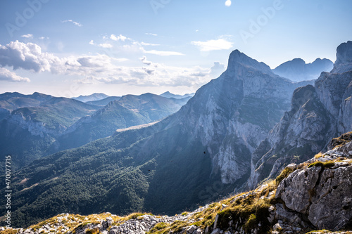 Panorámica desde teleférico de Fuente Dé, Cantabria, España