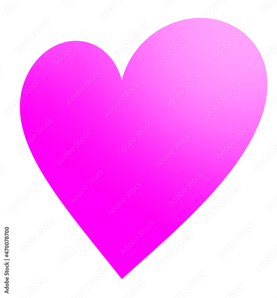 Heart shape - purple pink glossy sign symbol icon - 3d