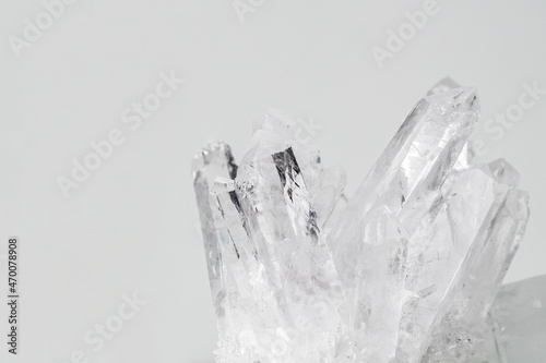 Beautiful transparent quartz crystal