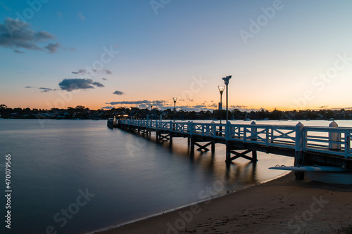 Dawn view of a jetty at Parramatta River, Sydney, Australia. © AlexandraDaryl