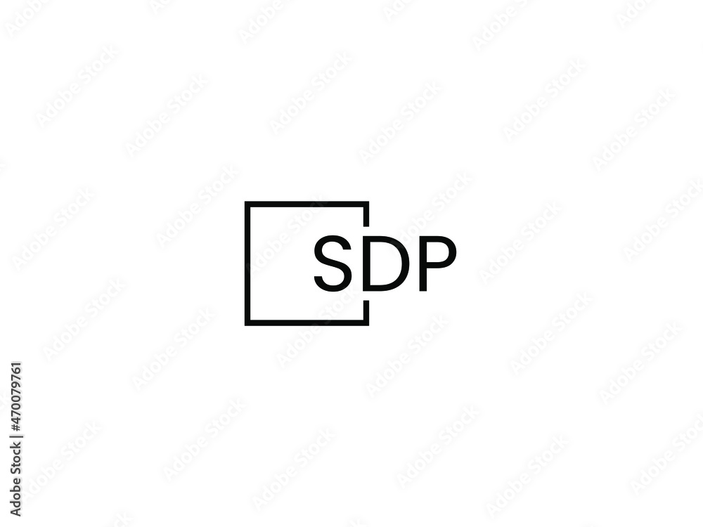 SDP letter initial logo design vector illustration