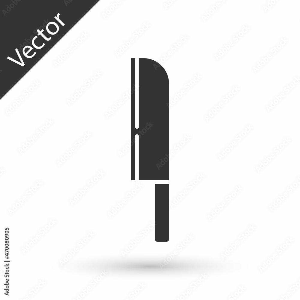 Grey Knife icon isolated on white background. Cutlery symbol. Vector Grey Knife icon isolated on white background. Cutlery symbol. Vector