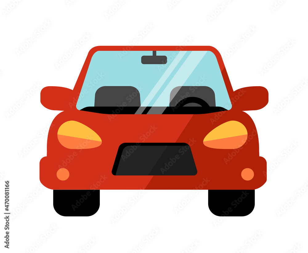 Simple car vector illustration ( front view )