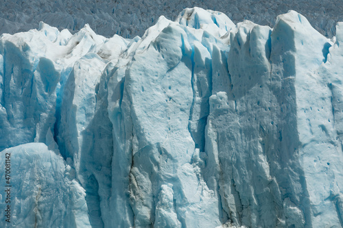 Ice formation of Perito Moreno Glacier in detail