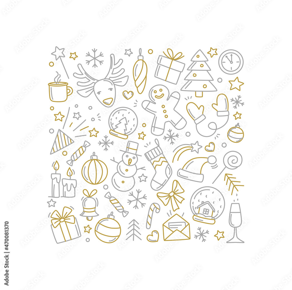 Merry Christmas Happy New Year background pattern. Merry Christmas Happy New Year background pattern.