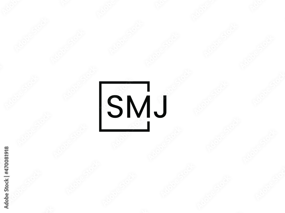SMJ letter initial logo design vector illustration SMJ letter initial logo design vector illustration