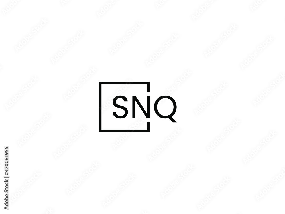 SNQ letter initial logo design vector illustration SNQ letter initial logo design vector illustration