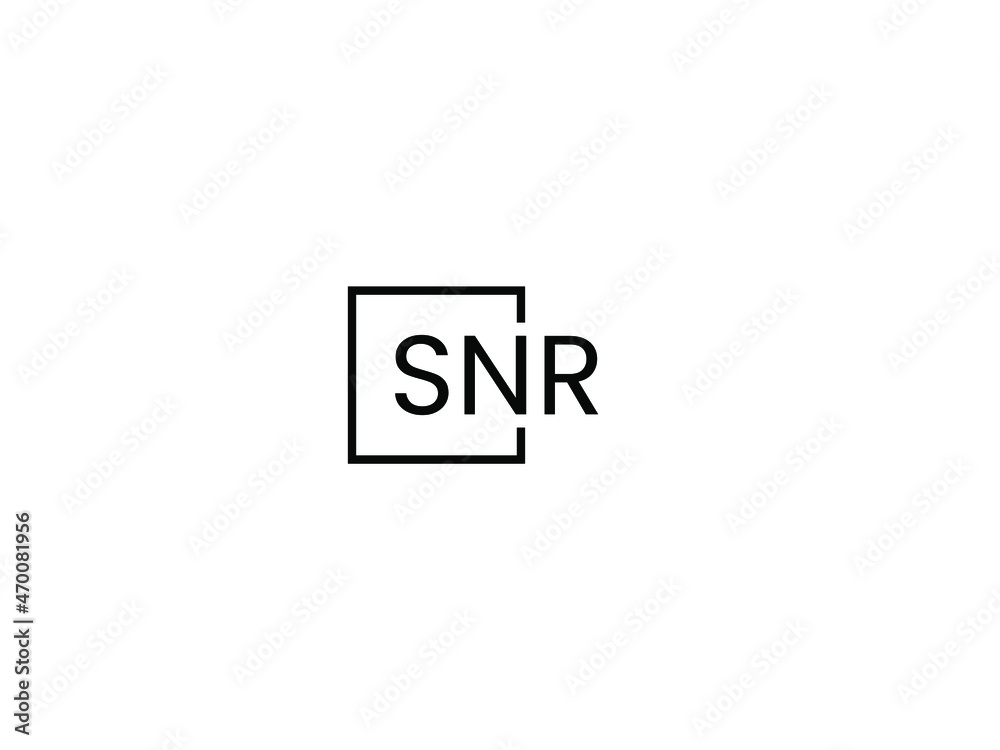 SNR letter initial logo design vector illustration