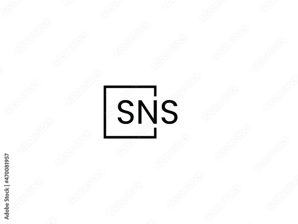 SNS letter initial logo design vector illustration SNS letter initial logo design vector illustration