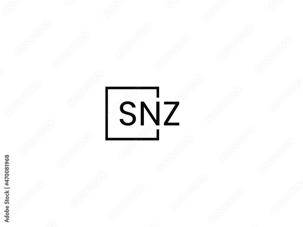 SNZ letter initial logo design vector illustration SNZ letter initial logo design vector illustration