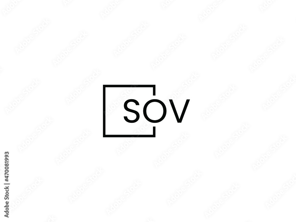 SOV letter initial logo design vector illustration SOV letter initial logo design vector illustration