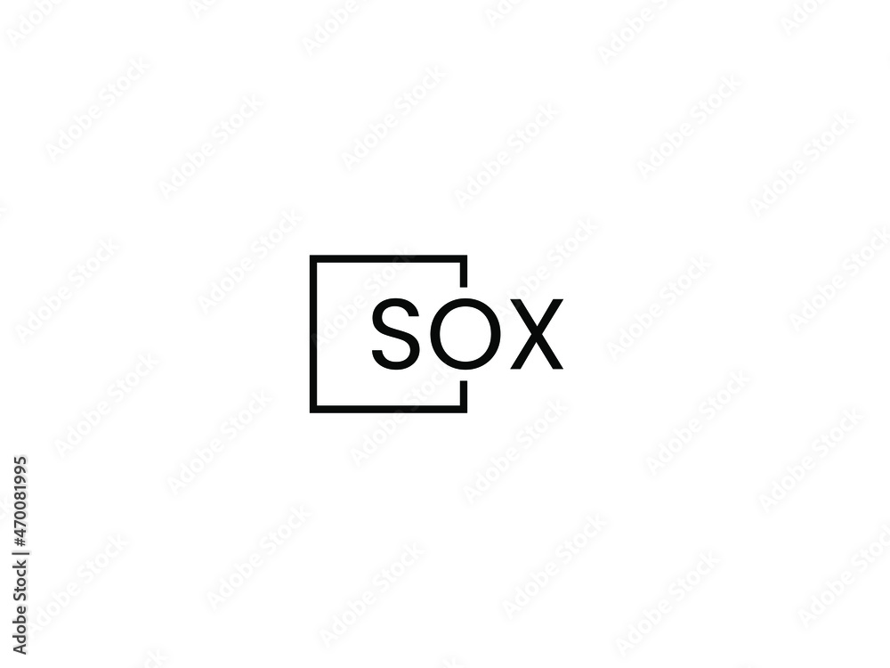 SOX letter initial logo design vector illustration