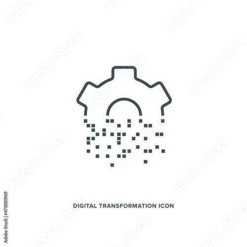 Digital Transformation Vector Icon. Illustrator EPS10.