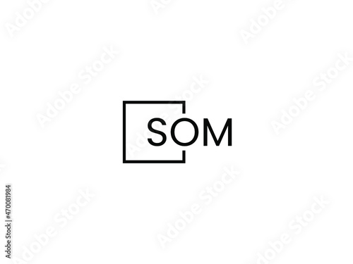 SOM letter initial logo design vector illustration