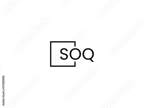 SOQ letter initial logo design vector illustration