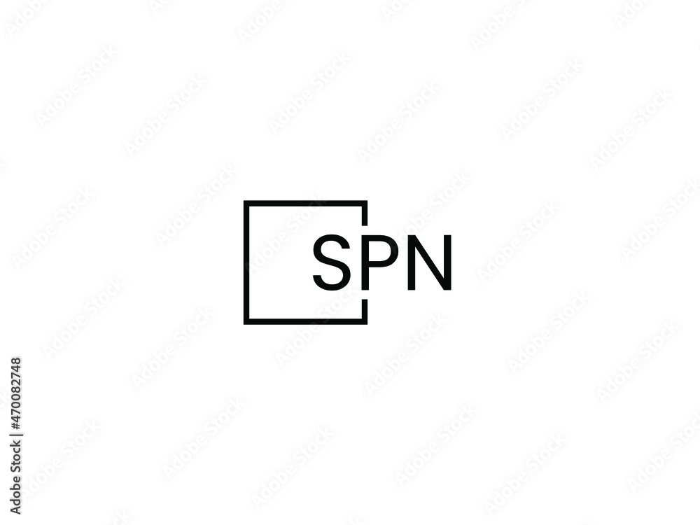 SPN letter initial logo design vector illustration SPN letter initial logo design vector illustration