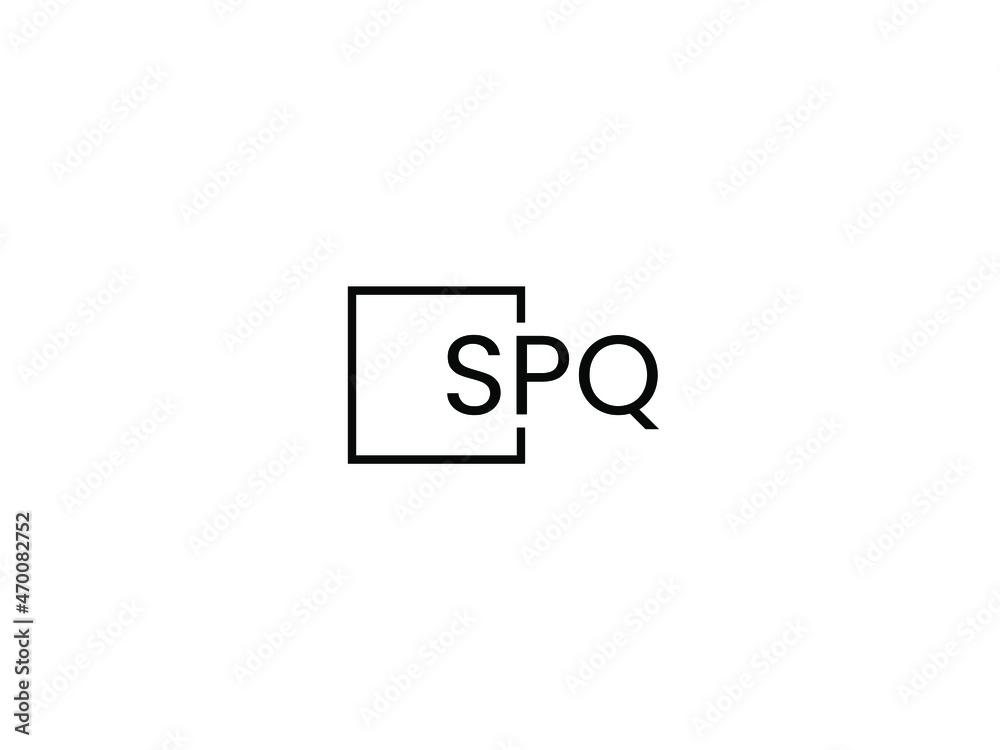 SPQ letter initial logo design vector illustration SPQ letter initial logo design vector illustration
