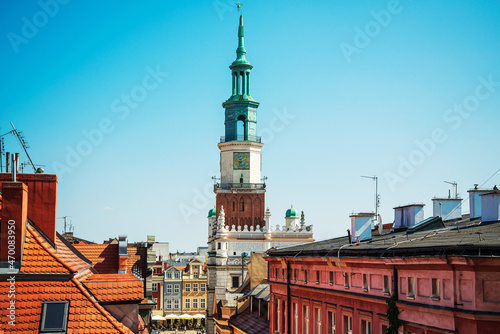 Street view of Poznan city, Poland