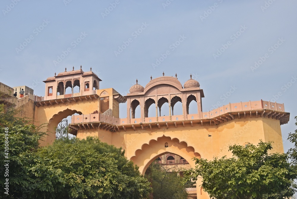 Fototapeta premium Tijara Fort Palace (19th Century; Alwar, Rajasthan)