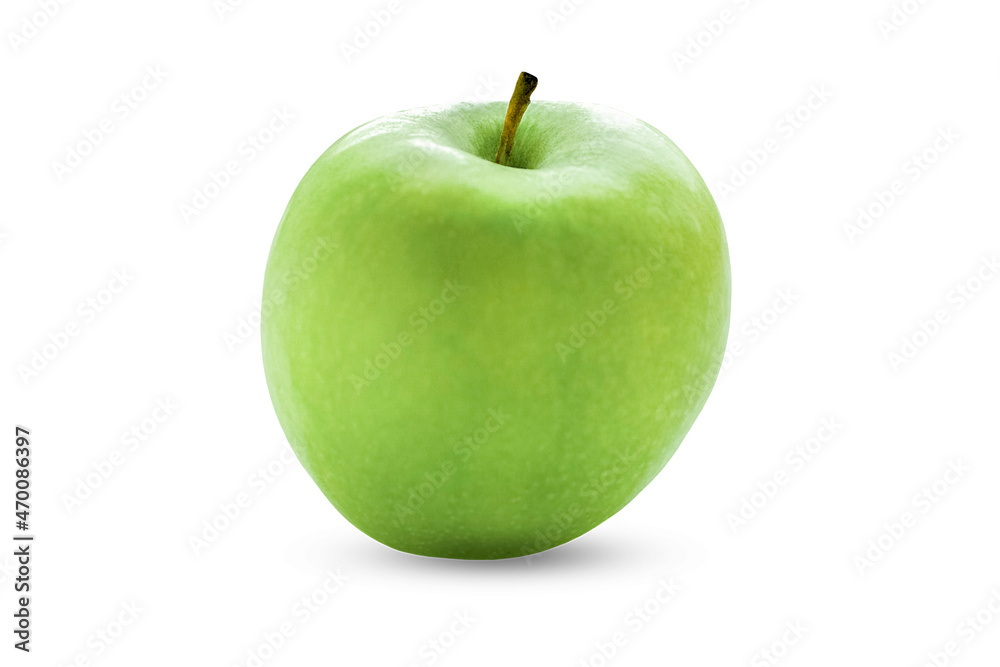 Green apple isolated on white background.