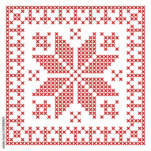 Scandinavian style Christmas cross stitch pattern