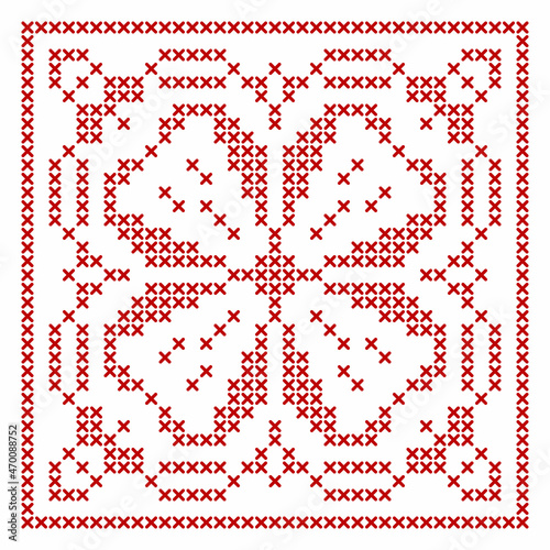 Scandinavian style Christmas cross stitch pattern