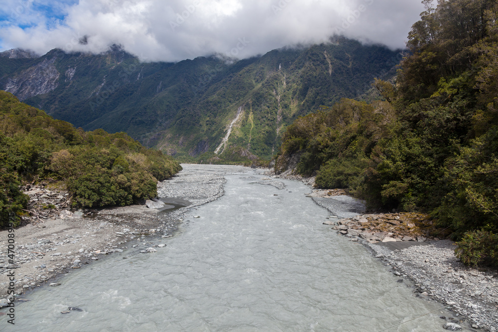 View of the Fox River in New Zealand