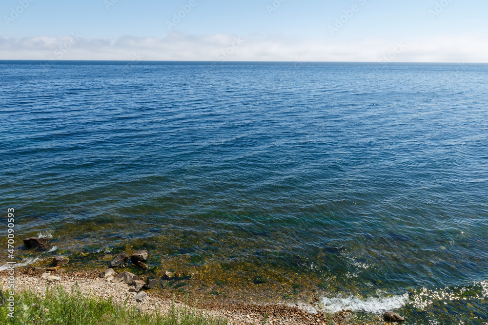 Water Ripples in Lake Baikal. Beautiful water landscape