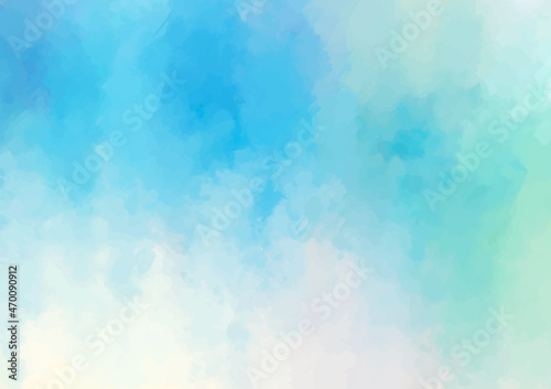幻想的な水彩の水色テクスチャ背景
