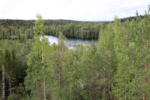 View of lake in marble canyon