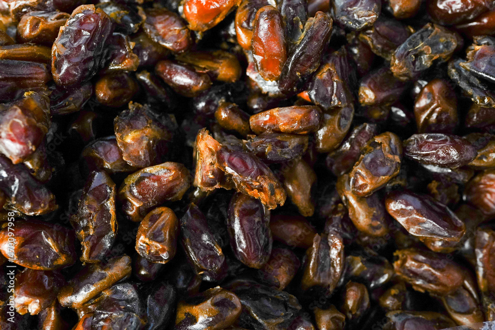 Dried date fruits in the box , dates background Dried date fruits in the box , dates background
