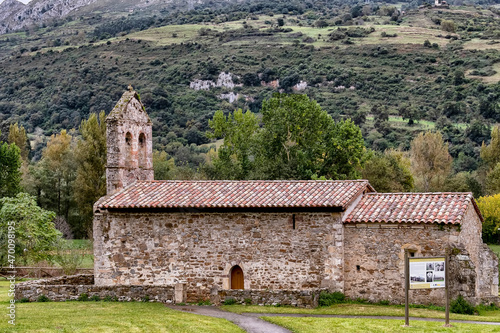 Romanesque church of San Juan de Ciliergo in Tanos, Cantabria - Spain. photo