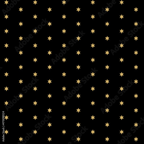 Background pattern seamless design gold color cross sign abstract vector. Luxury Christmas print with snowflakes and stars for you holiday design.