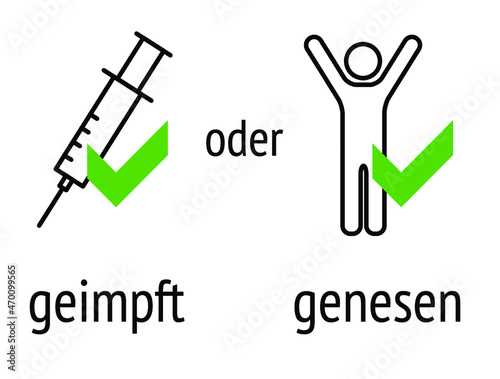 2G-Coronaregeln, 2G-Regel, 2G, Zutritt, icon, Hygienemaßnahmen, geimpft, genesen, Corona, Covid 19, Pandemie, Gesundheit, Schutz, Einlass, Stadion, Konzert, Theater, Museum, Restaurant, Sport