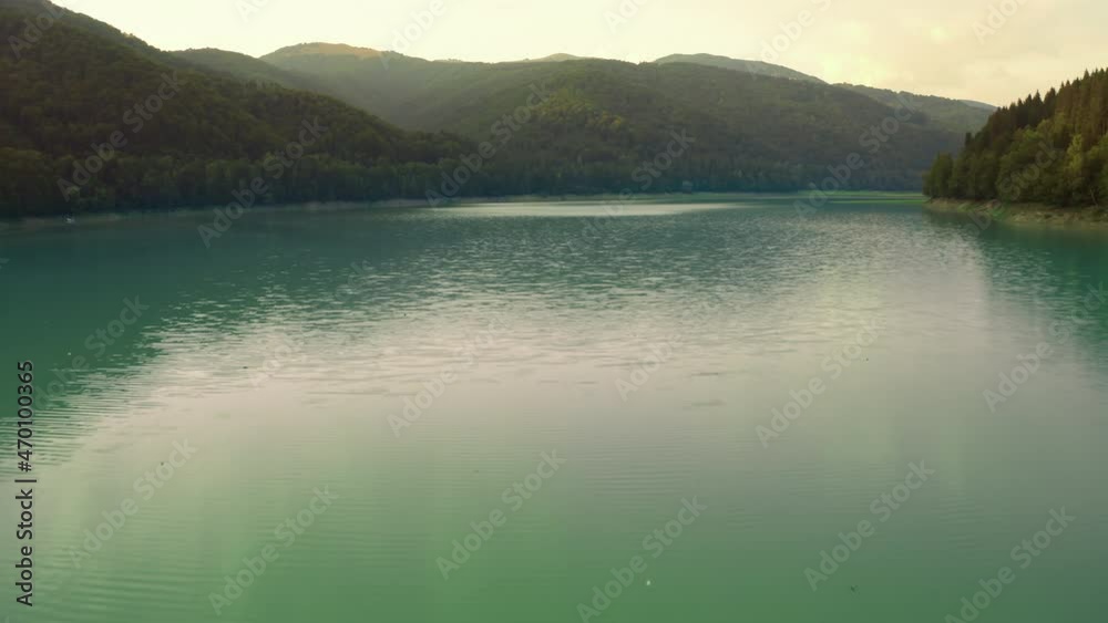 Mountain lake water green trees reflection beautiful spring Mountain lake water green trees reflection beautiful spring