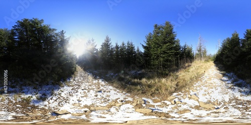 Beskind Mountains in winter HDRI Panorama