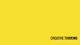 The  creative word on yellow background for idea concept 3d rendering
