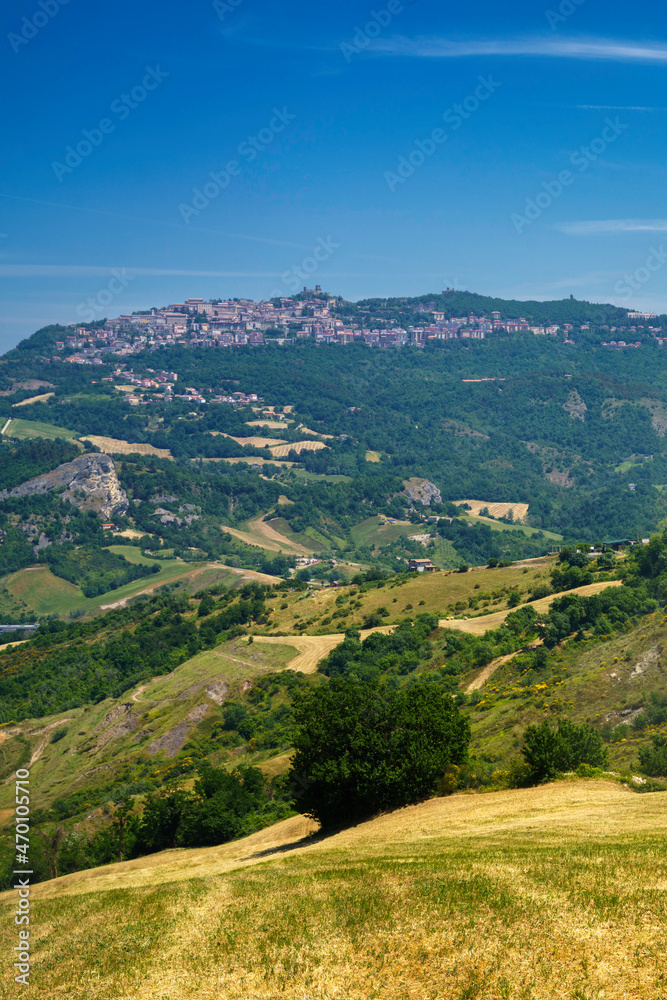 Rural landscape near Verucchio and San Marino, Emilia-Romagna