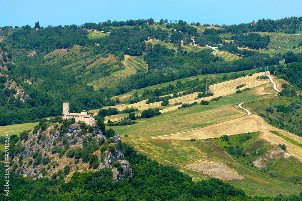 Rural landscape near Verucchio and San Marino, Emilia-Romagna