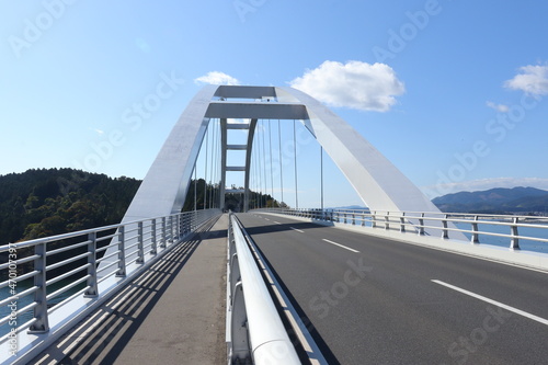 本土側から撮影した「気仙沼大島大橋」鶴亀大橋 宮城県気仙沼市