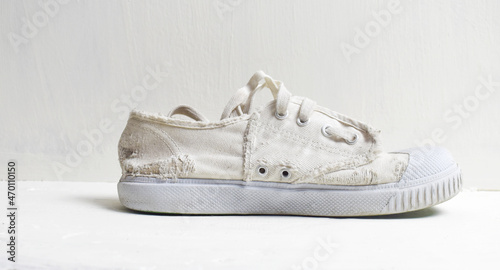 baby shoes on white background