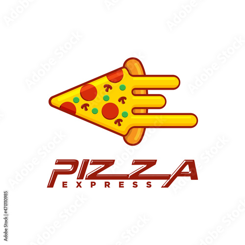 Illustration vector graphic of pizza express logo with melted cheese.