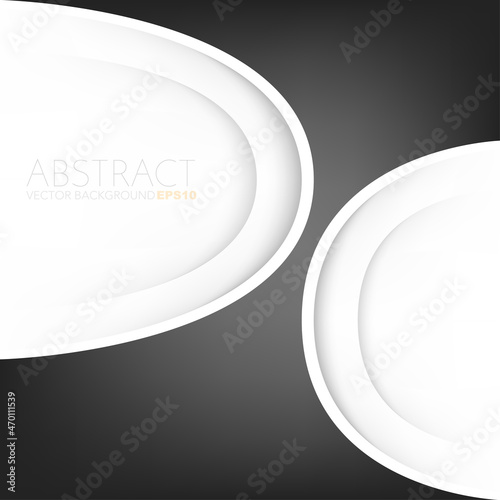 white plate on a black background