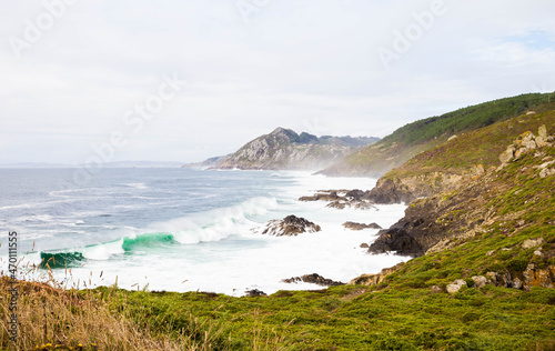 Coastal landscape of Cabo Home, Pontevedra, Galicia, Spain