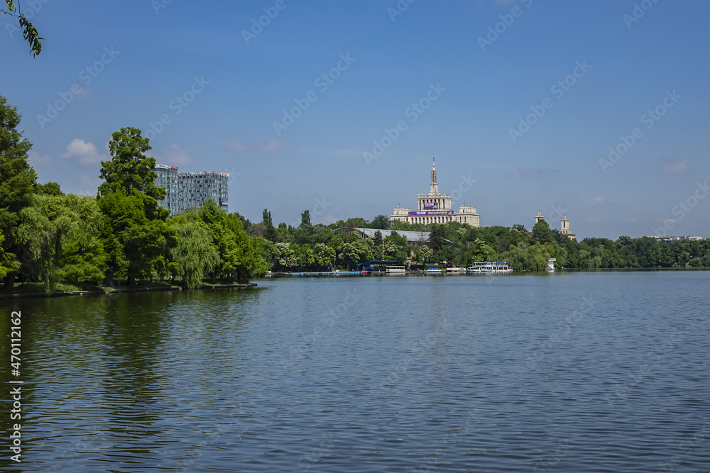 Picturesque Lake Herastrau in northern side of Bucharest. Bucharest, Romania. Picturesque Lake Herastrau in northern side of Bucharest. Bucharest, Romania.