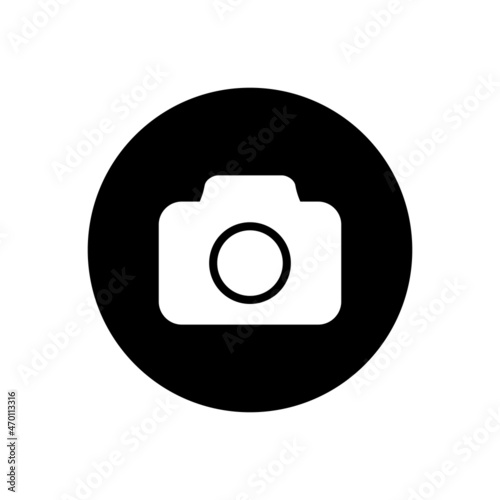 Icon camera in circle