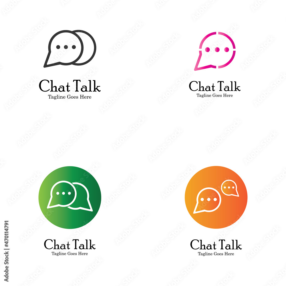 Abstract chat app logo design. Icon chat Dialogue and discussion vector illustration