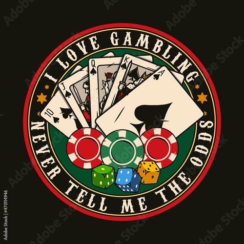 Gambling colorful round logotype
