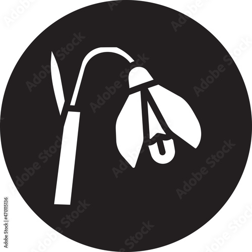 Snowdrop glyph icon