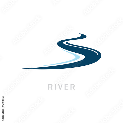 Leinwand Poster River logo vector icon illustration design